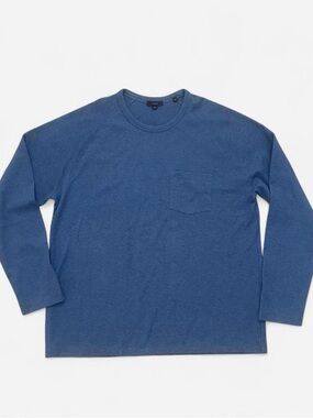 NWOT Vince men Blue Raglan Pocket Long Sleeve T-shirt